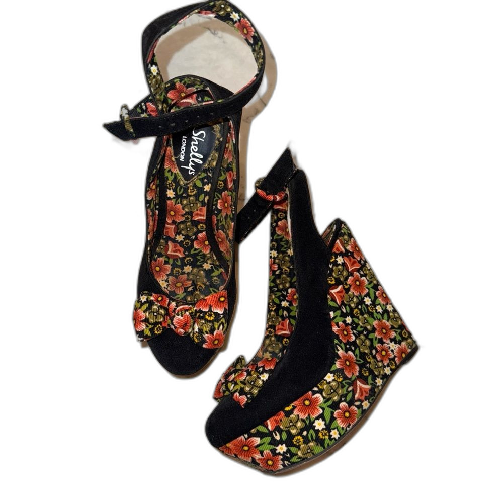 Shelley’s London Iris Platform Floral Wedge 🌸 Size 37UK. Size 7US - Picture 7 of 11